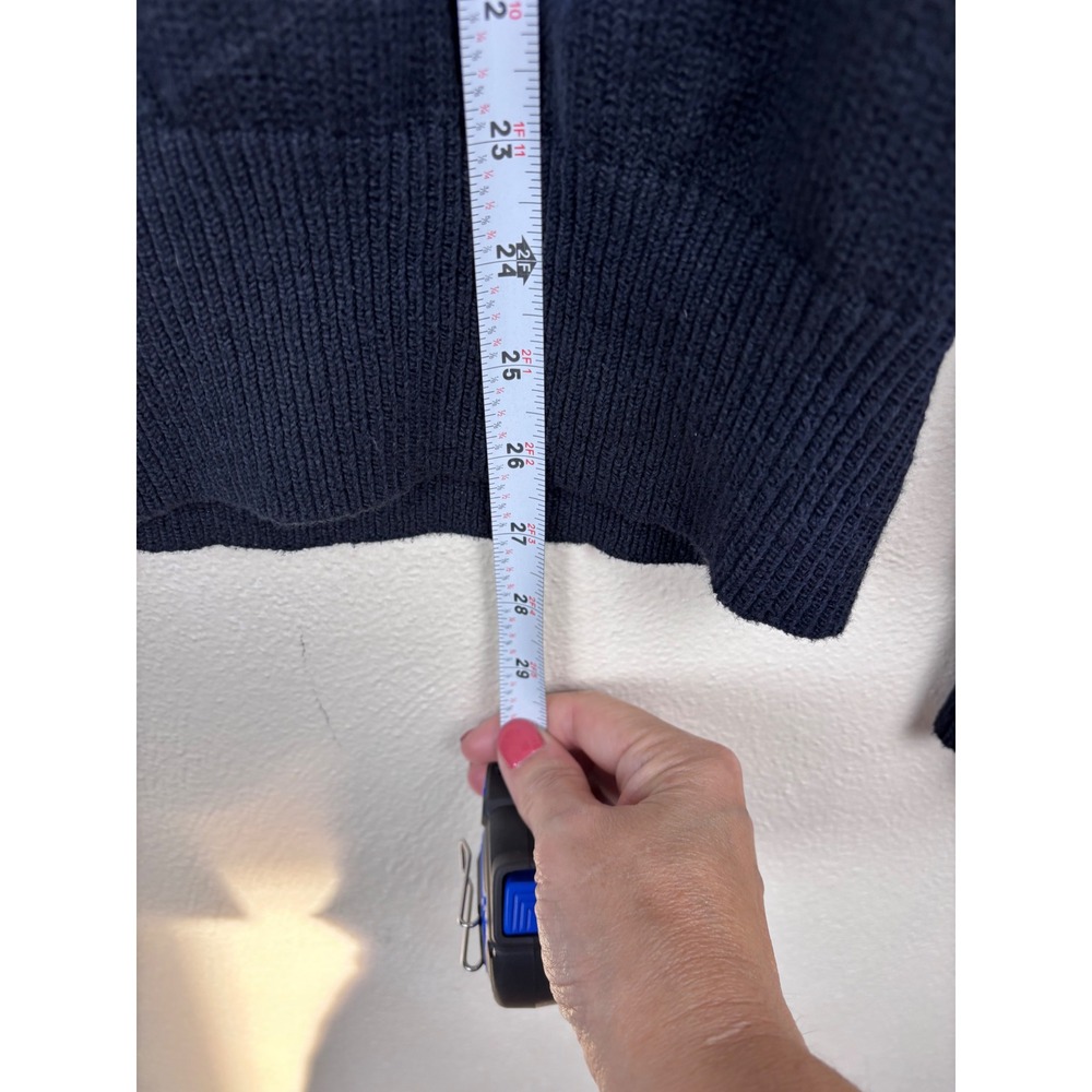Buck Mason Polo Sweater Mens M Black 100% Cotton Long Sleeve Academic Preppy - Picture 4 of 6